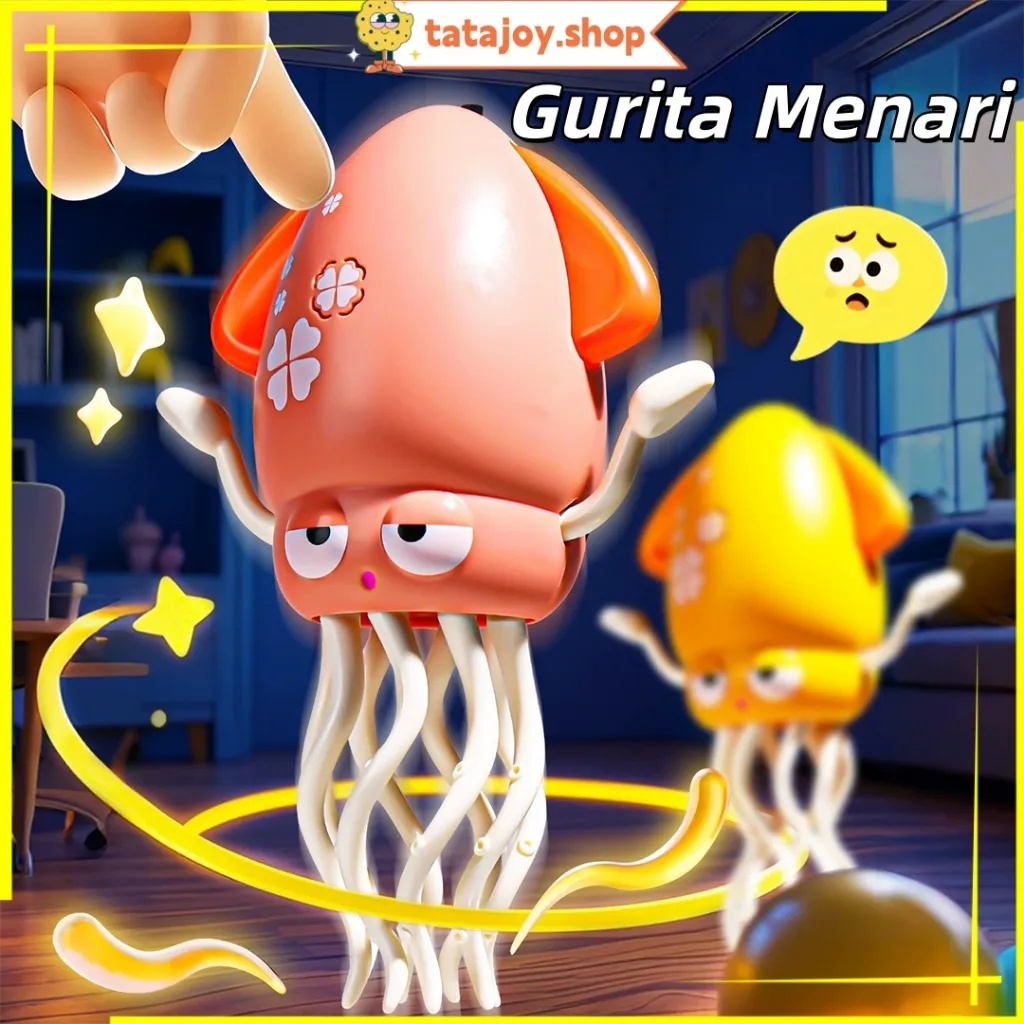 Tatajoy Mainan Gurita Menari Dancing Cumi Lucu dan Ajaib Dengan Lampu Musik Mainan Edukasi Anak