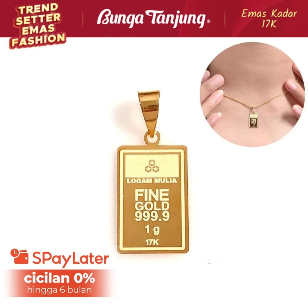LIONTIN GOLD BAR - EMAS 17K - BUNGA TANJUNG GOLD