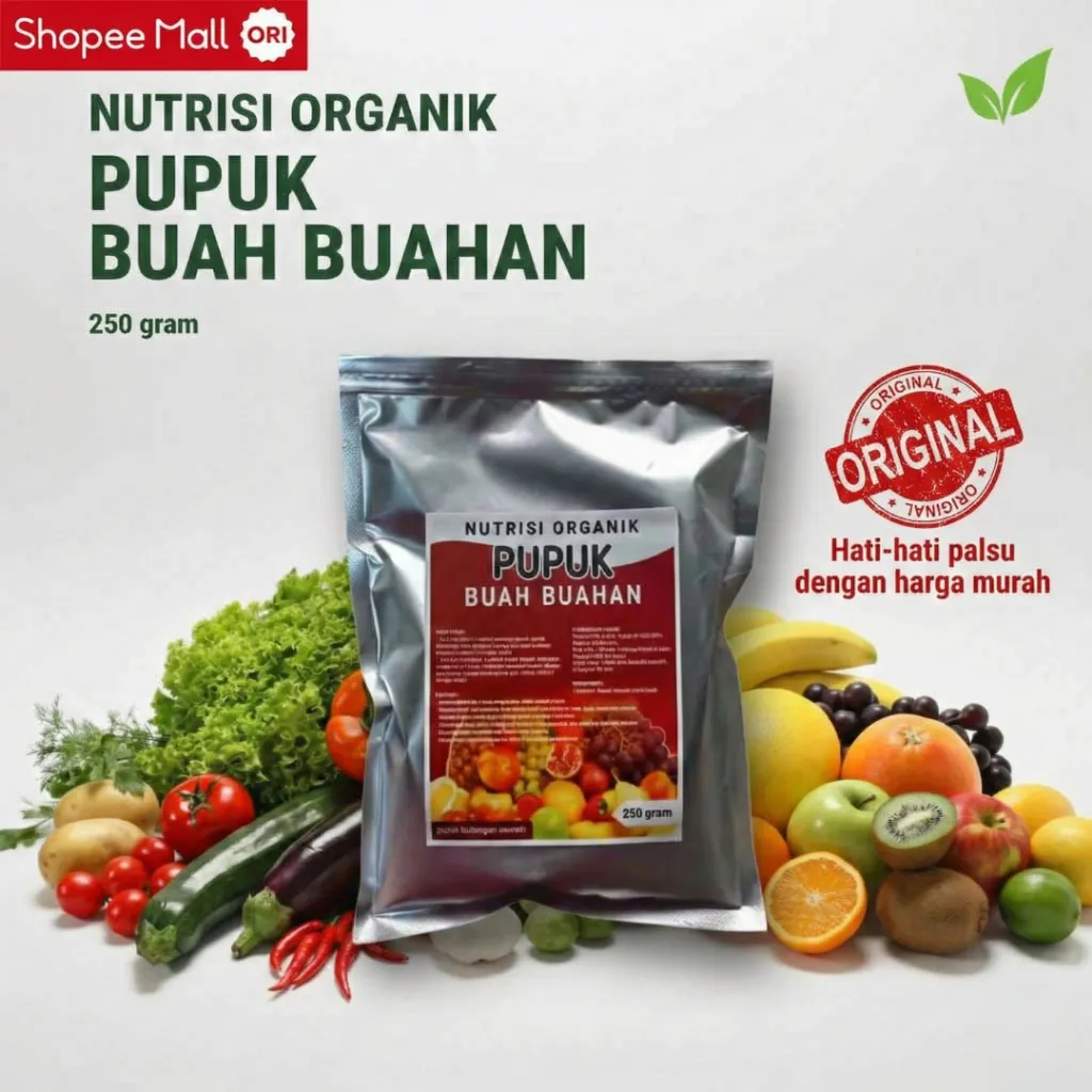 Pupuk Buah Buahan Nutrisi Organik Booster ORIGINAL Pelebat Tumbuhan - 250g