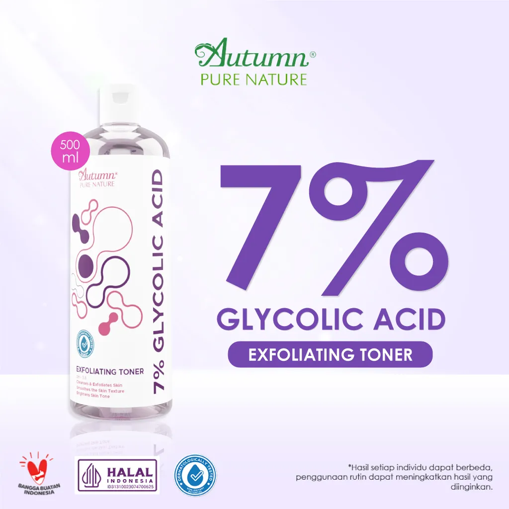 Autumn Glycolic Acid 7% Toning Solution Exfoliating Toner (white) 500ml (AGET 500ML)