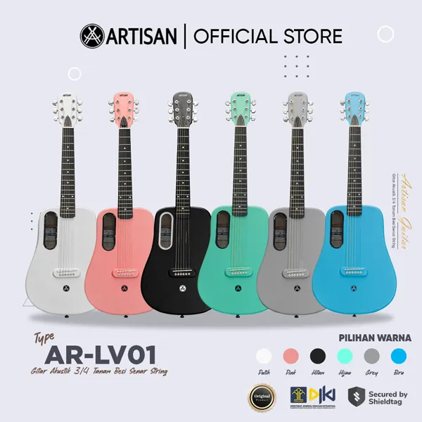 ARTISAN Gitar Akustik 3/4 Tanam Besi AR - LV01 Senar String Guitar