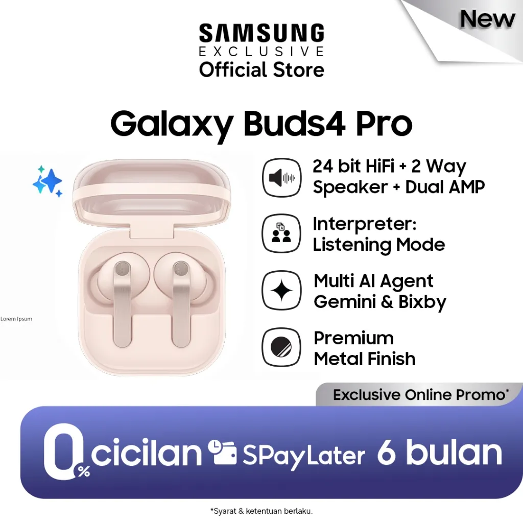 Samsung Galaxy Buds4 Pro - Apricot | 24 bit Hi-Fi | Multi AI Agent | Premium Metal Finish | ANC