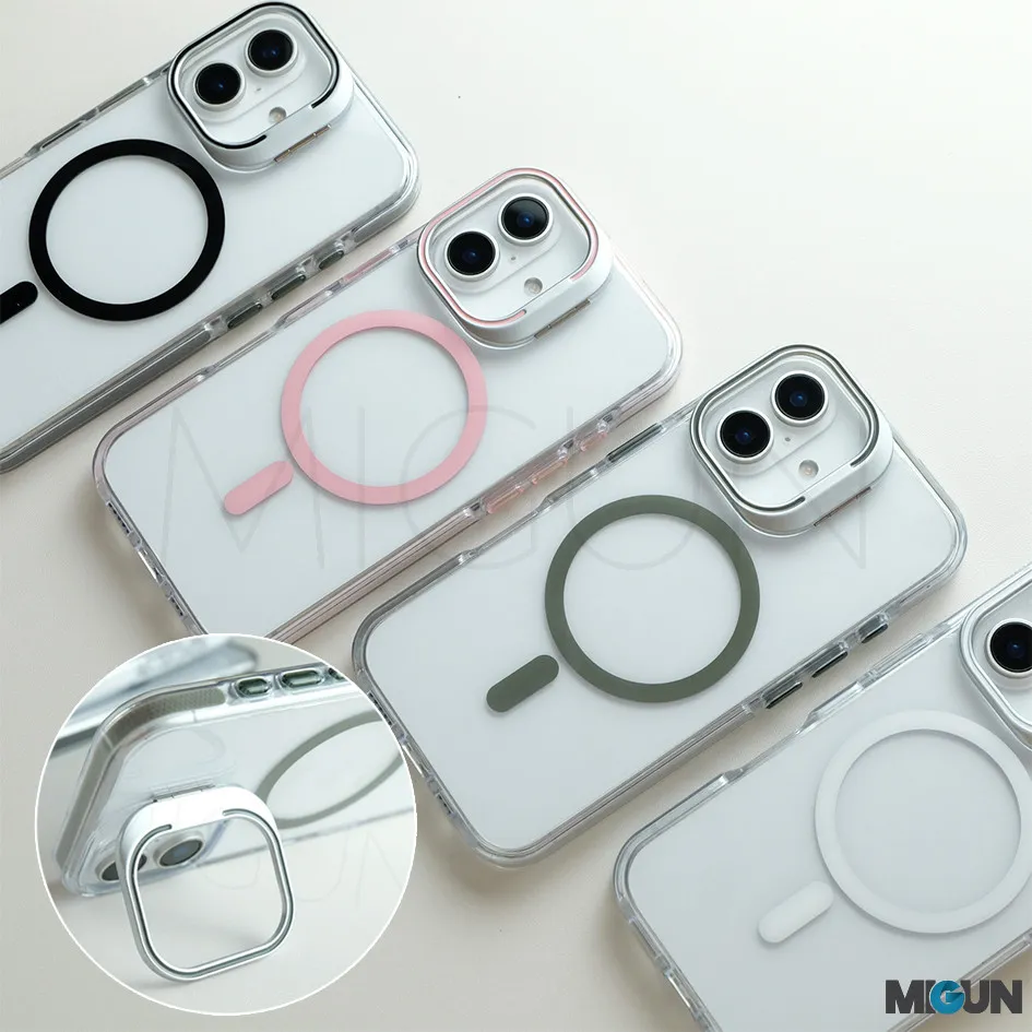 Premium Magsafe Case with Camera Metal Stand Protector