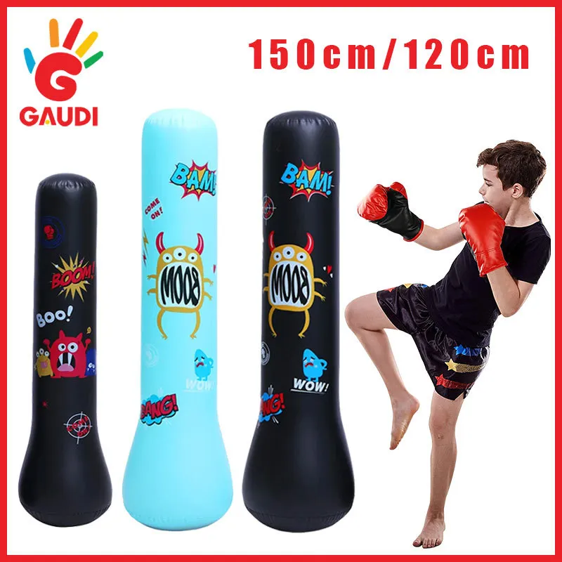 Gaudi Samsak Tinju Anak Laki-Laki 150/120cm - Punching Bag Tinju Berdiri Inflatable - Samsak Pukulan Untuk Latihan & Terapi
