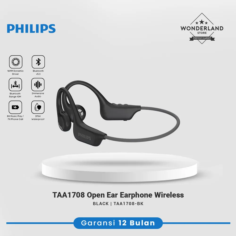 Philips TAA1708 Open Wireless Stereo Bluetooth Earphone Open Ear Neckband Sport Earphone