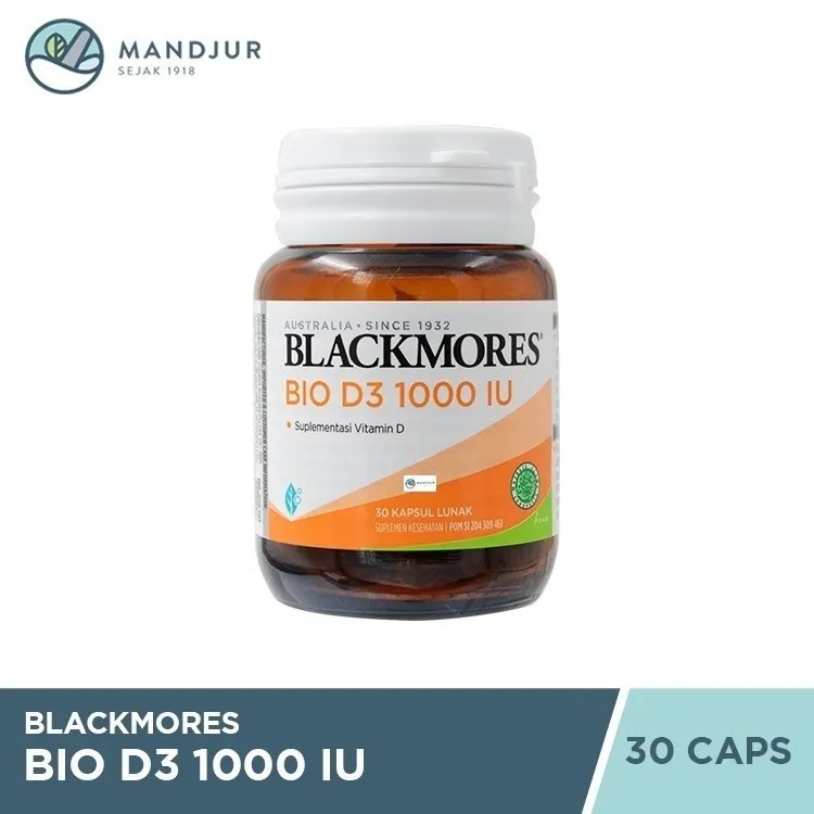 Blackmores Bio D3 1000 IU 30 Kapsul - Suplementasi Vitamin D