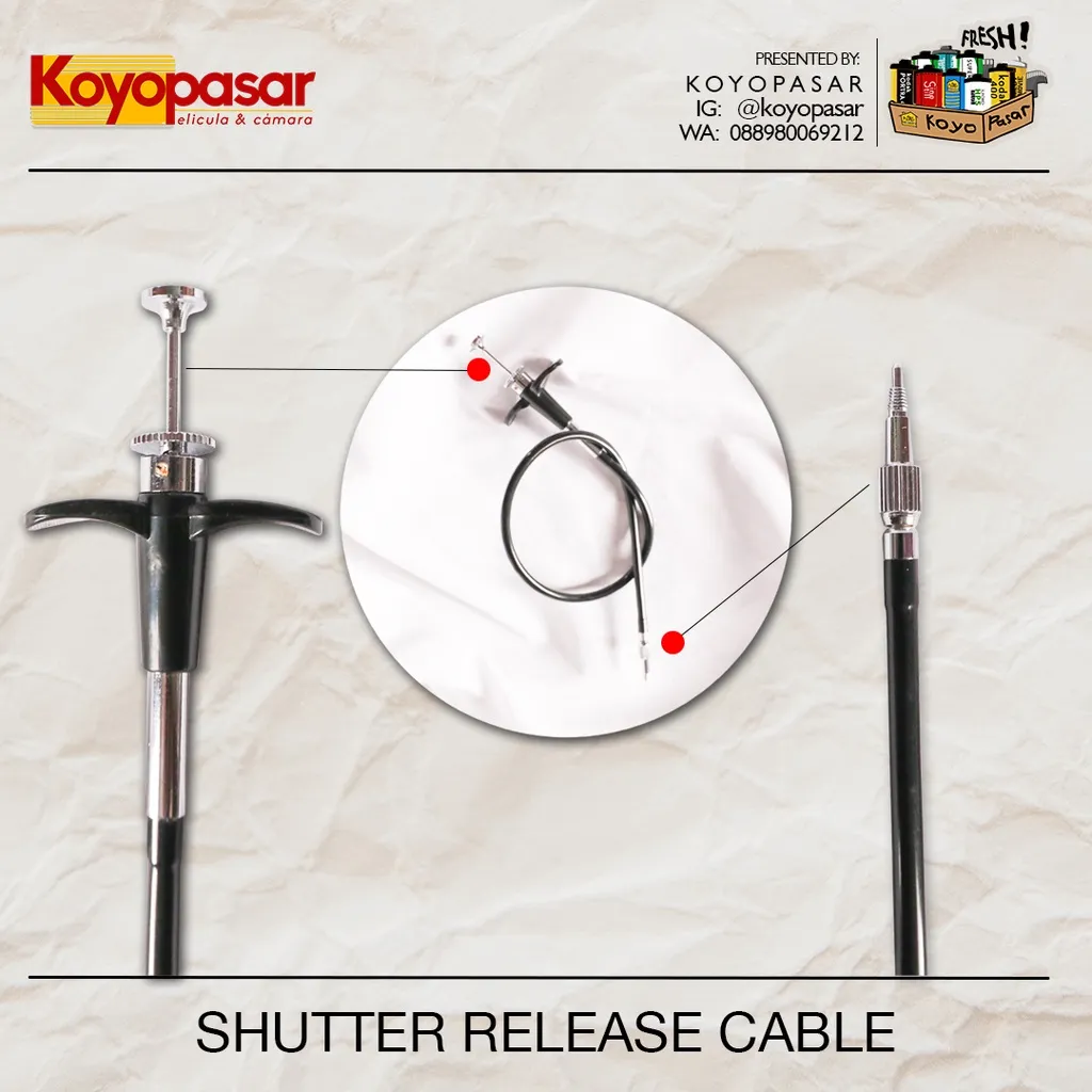 Cable release shutter kamera analog kabel shutter | Roll film analog Jogja