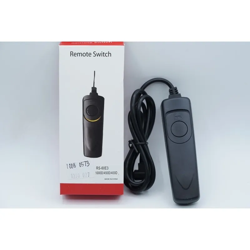 VARN RS-60E3 Shutter Release Remote Control Cord for Canon 1300D 1100D 1200D 100D 350D 550D 650D 750D Pentax K200D K100D K110D | CH6200