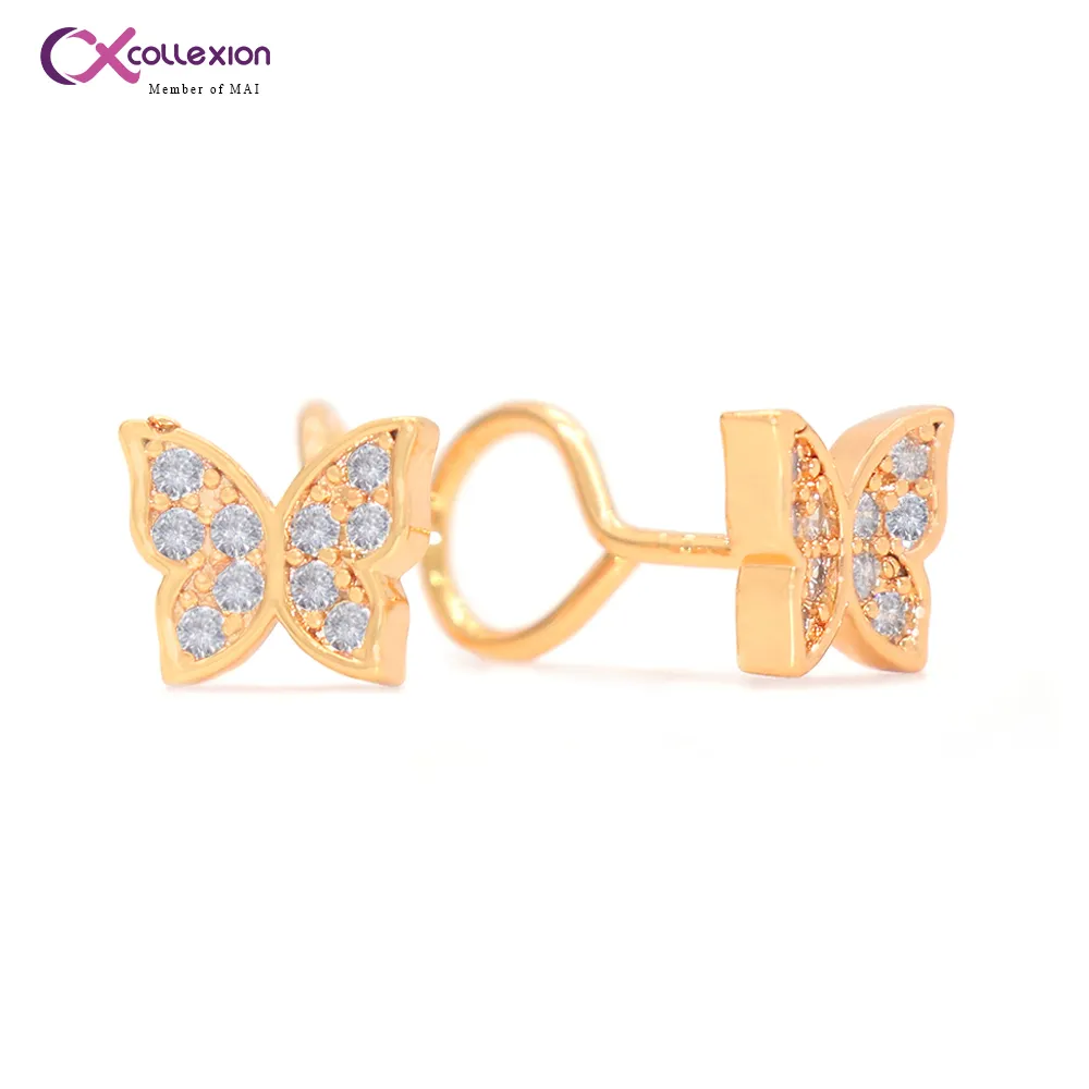 Collexion Butterfly Series Anting Anak Lapis Emas Gold Plated Ear Studs