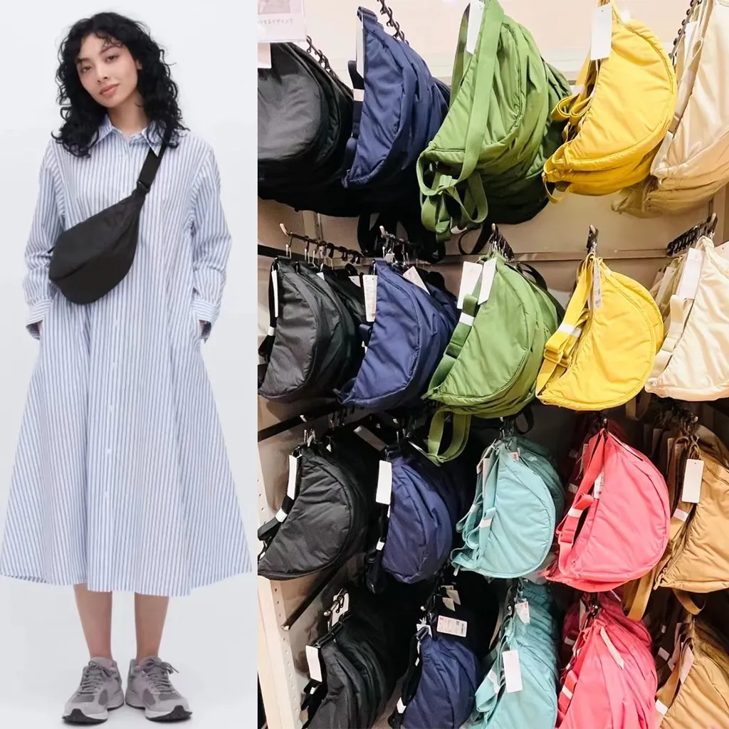 READY STOCK Half Moon Bag Waist Bag / Tas Slempang Waist Bag Sling Bag Unisex / Tas Selempang Bahu