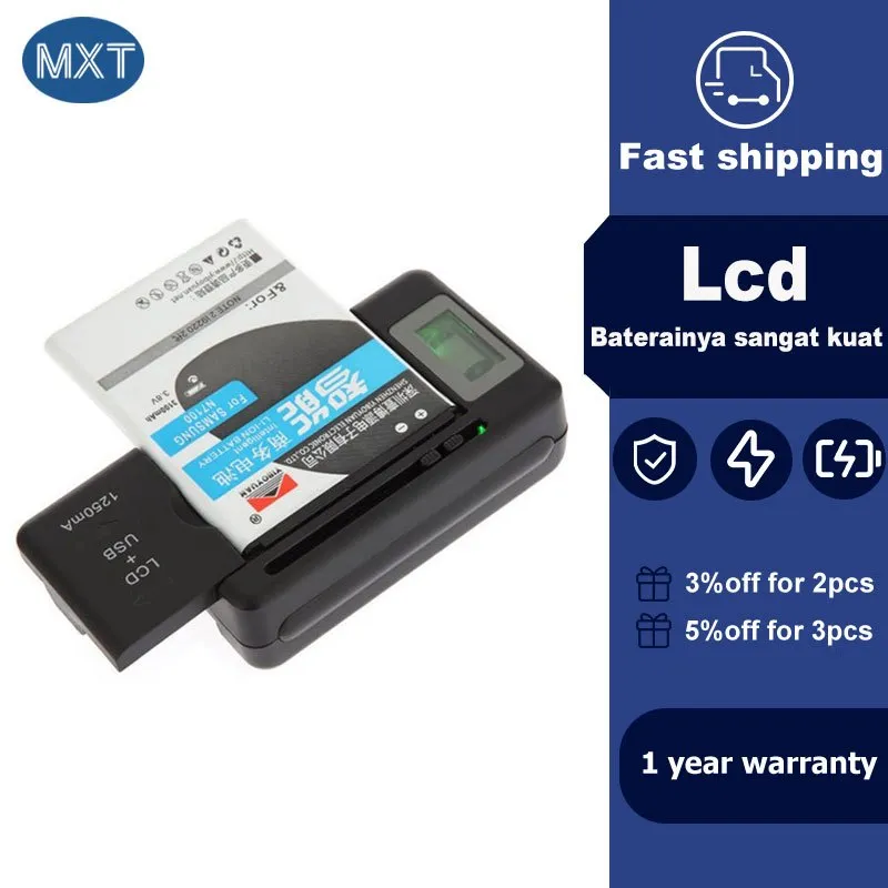 MXT Charger Desktop USB Baterai Casan Kodok UNIVERSAL with LED DISPLAY