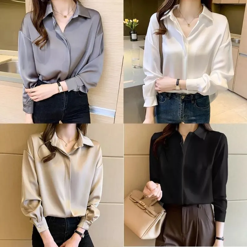 KEMEJA POLOS SHAKILA TWILL WANITA ORTEGA / KEMEJA KERJA WANITA