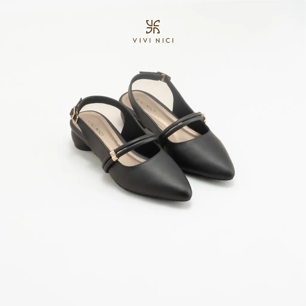 VIVI NICI - Celeste Sepatu Sandal Mules Wanita Hak 3 Cm