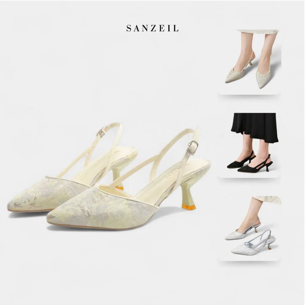 (Hero) SANZEIL Arin Heels 3cm & 5cm Wanita Sling Back 3779 Size 35-41
