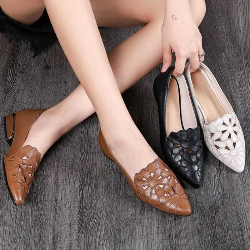 Sepatu Pantopeul Wanita Motip Bunga SB-01