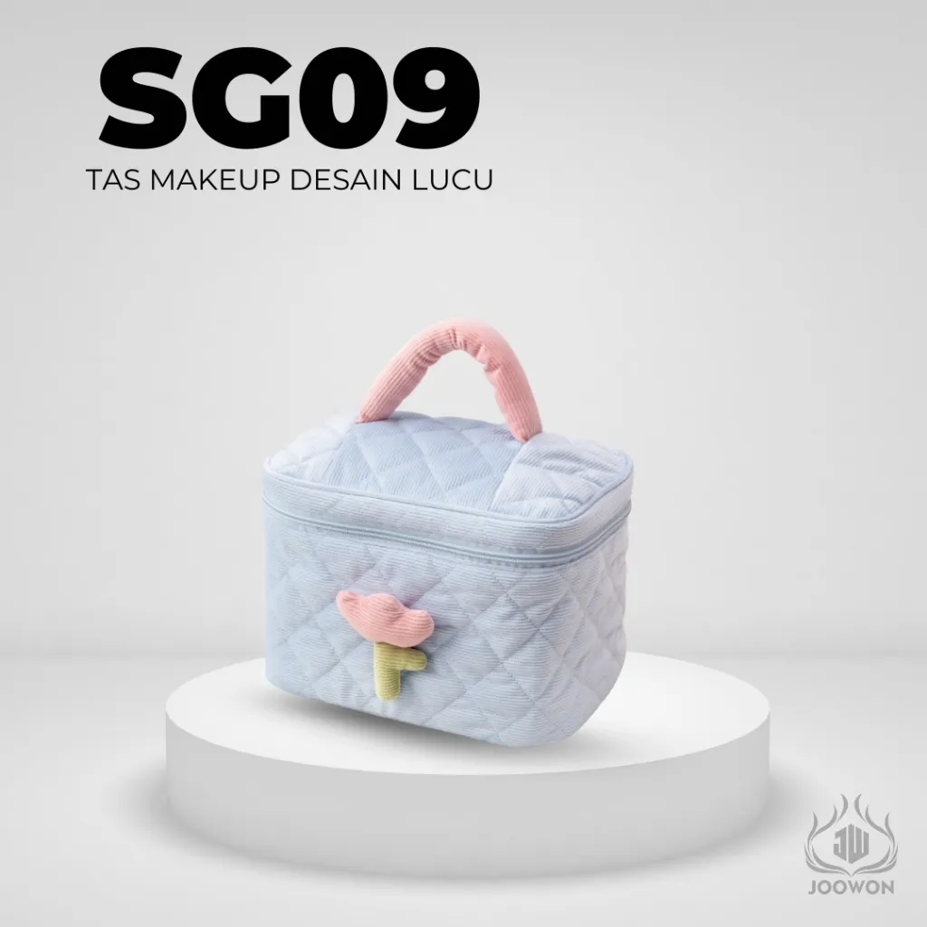 Tas Kosmetik Lucu Unik Terbaru Pouch Cosmetic Bahan Corduroi Soft Terlaris - SG09