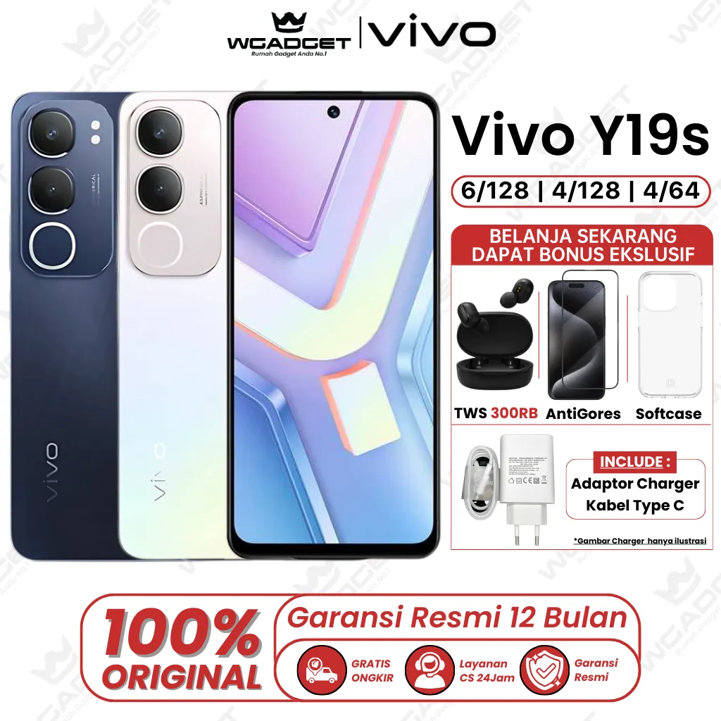 Vivo Y19S [6/128GB] [4/128GB] [4/64GB] Garansi Resmi 1 Tahun