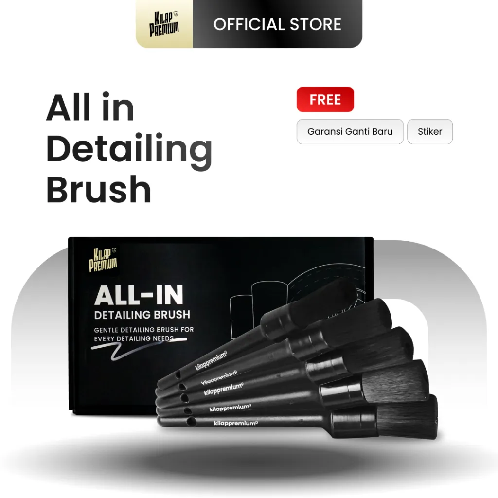 Kilap Premium - Detailing Brush Mobil & Motor, Kuas Pembersih Mesin & Interior Mobil
