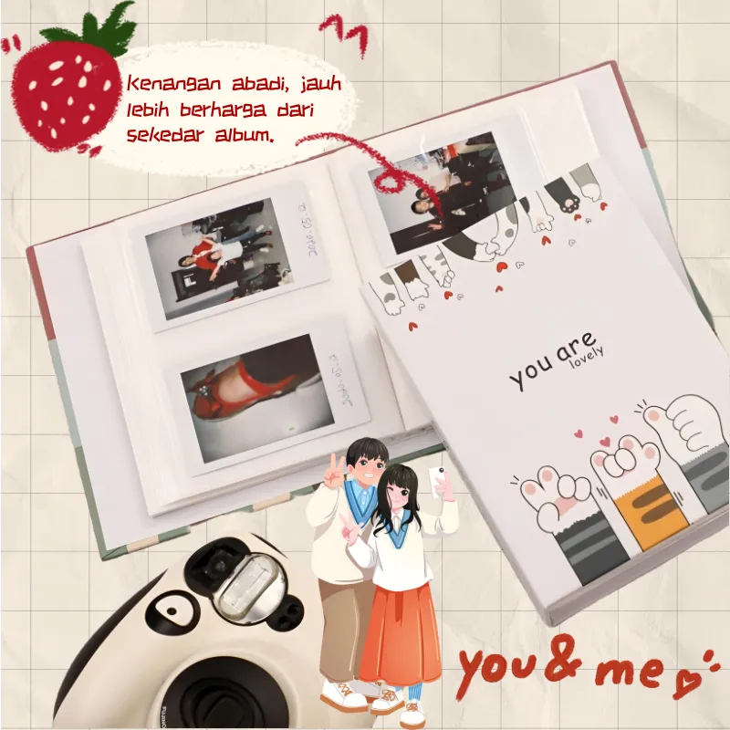 Album Polaroid 2r - Isi 200 Lembar Kertas Foto Cocok untuk Scrapbook & Kenangan - Kualitas Import D100