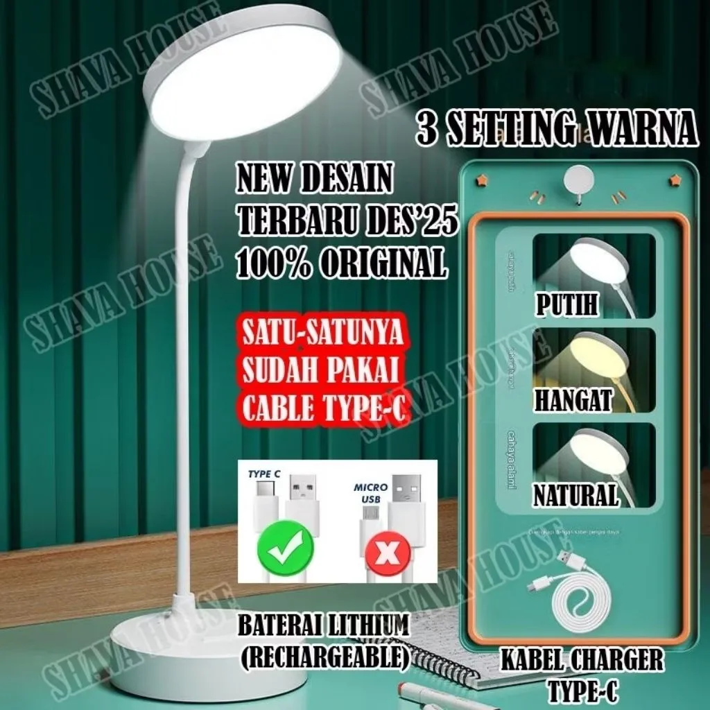 Lampu Meja LED Lampu Belajar LED Flexible Lampu Belajar tricolour 3 warna Lampu Meja LED Lampu Belajar 3 Warna Lampu Konten Kreator Lampu Malam Lampu Rias