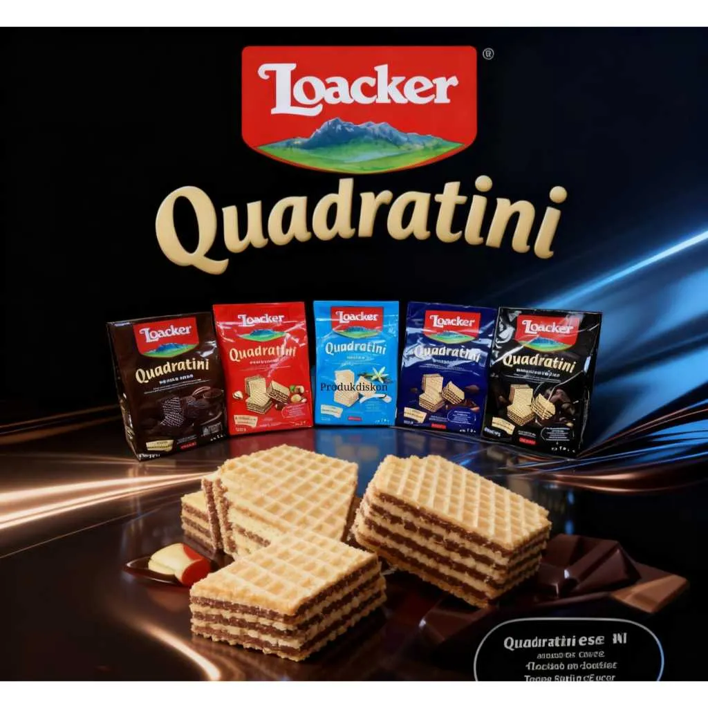 LOACKER QUADRATINI Biskuit Wafer 250gr - Makanan