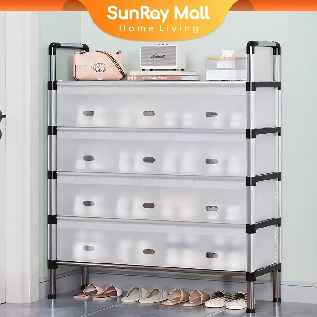 Rak Sepatu Anti Debu/susun tertutup Lapis/ Rak Sepatu Sederhana/Shoe Rack Lemari Sepatu Kotak Sepatu