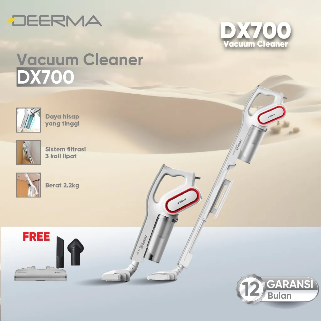 Deerma DX700 2-In-1 Handheld Vacuum Cleaner home penyedot debu