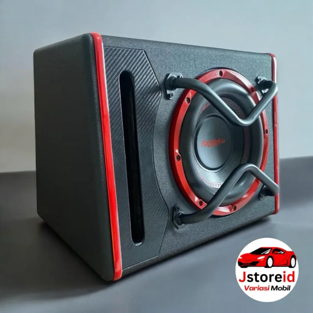 Basstube Aktif 10 Inch Bazooka Black – Subwoofer Mobil Super Kuat | GARANSI 1 TAHUN | 10 inch Slot Lubang Disamping