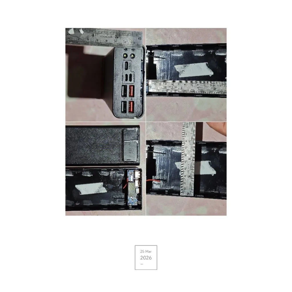 Casing dan modul powerbank 60.000mah