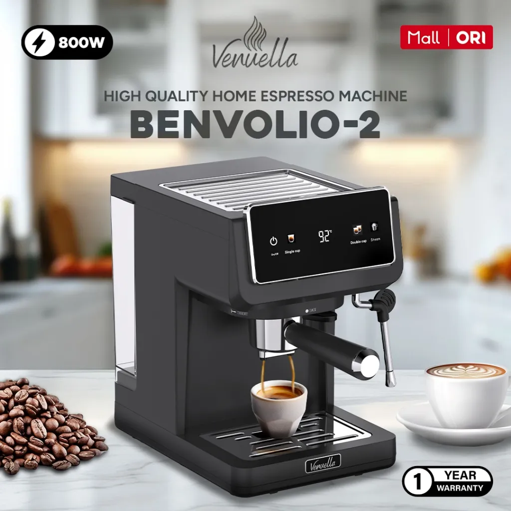 Mesin Kopi Espresso Rumahan Low Watt Benvolio 2 - Venuella Home Specialist Espresso Machine