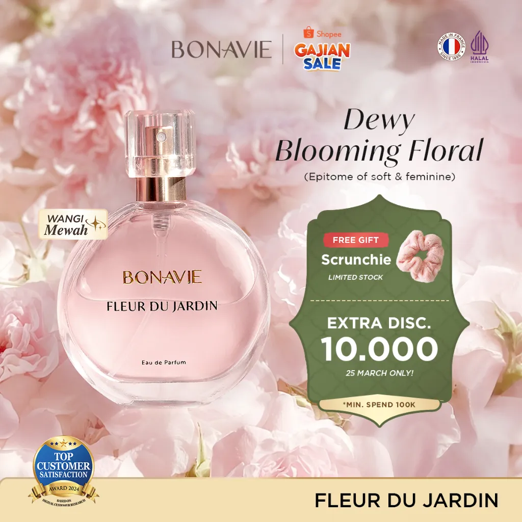 Bonavie Eau de Parfum - Fleur du Jardin 30ml Parfum Wangi Tahan Lama EDP Flower Bunga