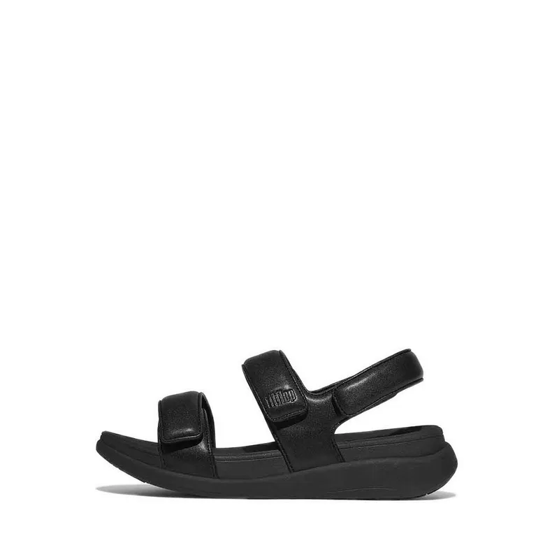 Fitflop F-Mode Go Adjustable Flatform Back-Strap Sandals - All Black