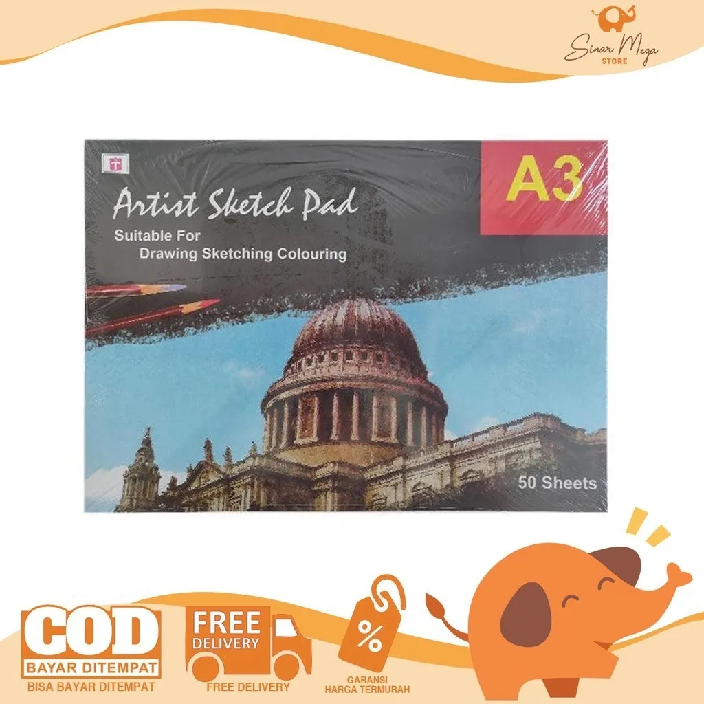 Tiara Sketch Book A3 25 atau 50 Lembar/ Sketcbook/ Buku Sketsa Murah