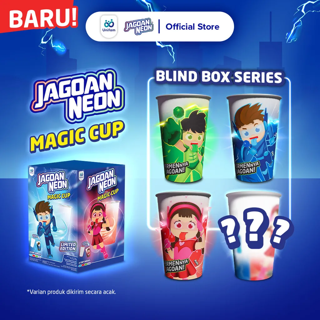 Jagoan Neon Magic Cup Tumbler Minum Color Changing Cups - Isi 3 Lolipop Rasa Buah