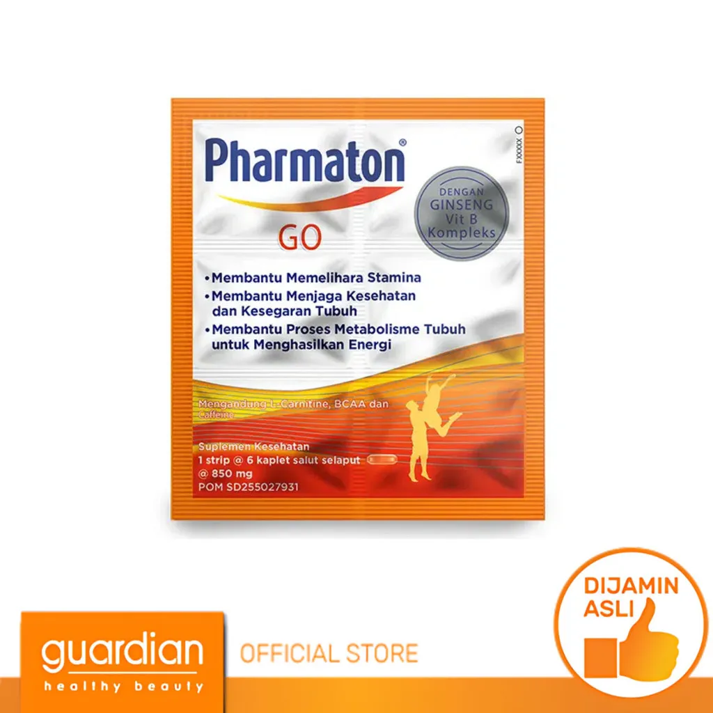 Pharmaton GO 6 Capsules - Multivitamin Tambah Energi dan Daya Tahan Tubuh