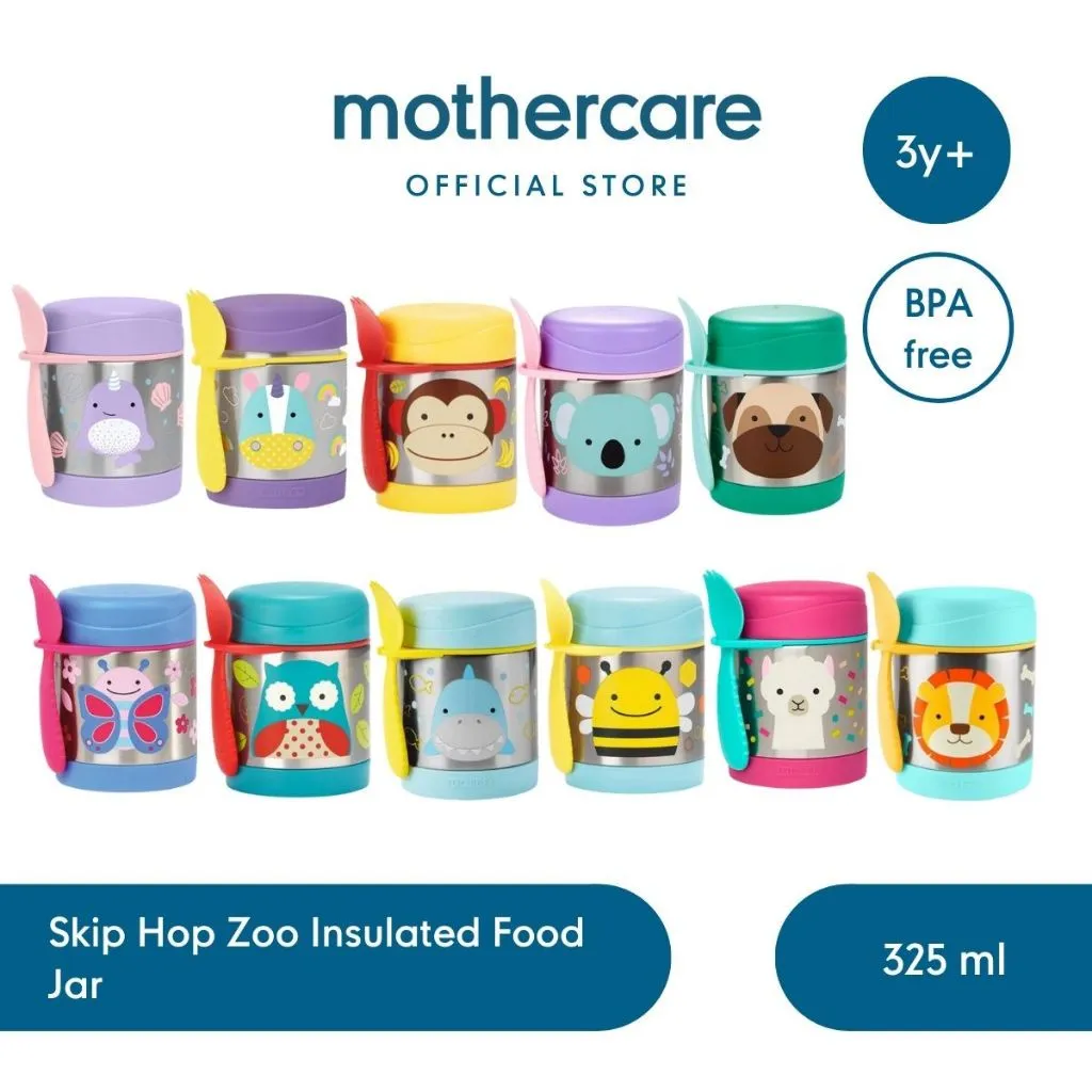 Skip Hop Zoo Insulated Little Kid Food Jar - Termos Makanan Anak Sekolah