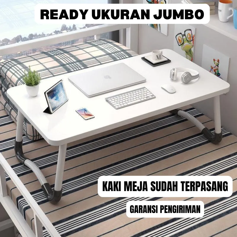 Furnitureku.id Meja Belajar Lipat Portable Ukuran Besar 120x40 100x50 100x40 90x30 80x50 80x40 60x40
