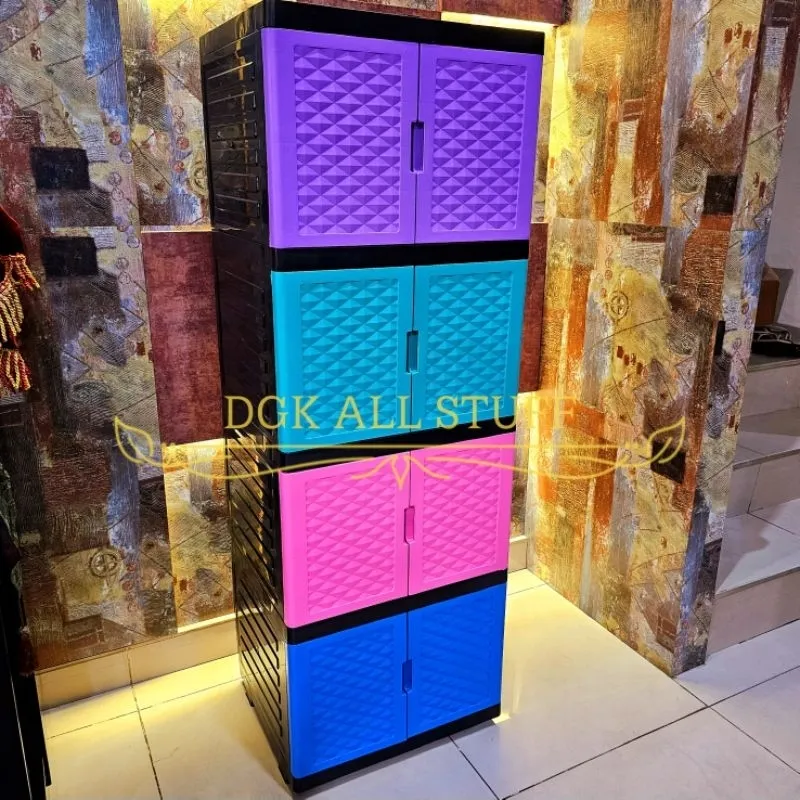 Lemari Baju Pakaian Mini Kecil 4 EMPAT SUSUN TINGKAT 3 TIGA SUSUN TINGKAT 2 DUA SUSUN TINGKAT Anak Bayi Serbaguna Serba guna Plastik FAWSLINE TABITHA TABITA MURAH TERMURAH WHC