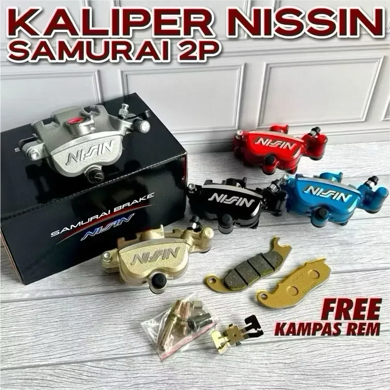 Kaliper Brake Samurai 2 Piston Kiri Kanan Universal Untuk Semua Motor