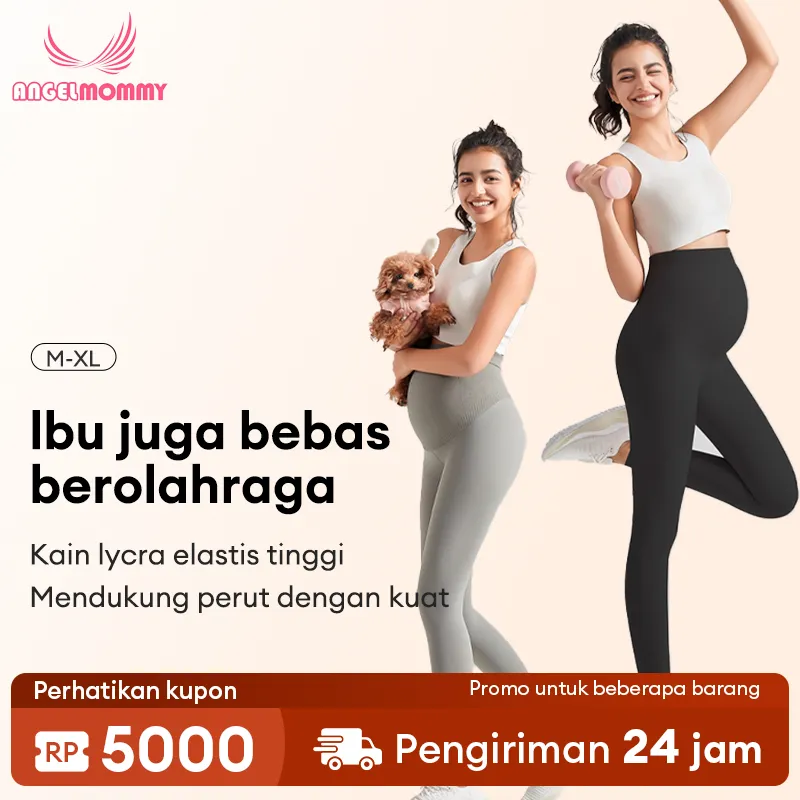 ANGEL MOMMY Celana Hiu Hamil Maternity Legging Nyaman Celana Legging