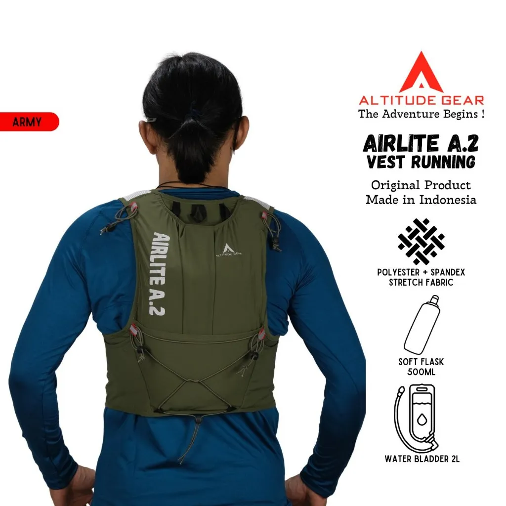 Trail Running Altitude Gear AirLite A.2 Vest Running Hydration Pria Wanita Hiking Running Outdoor