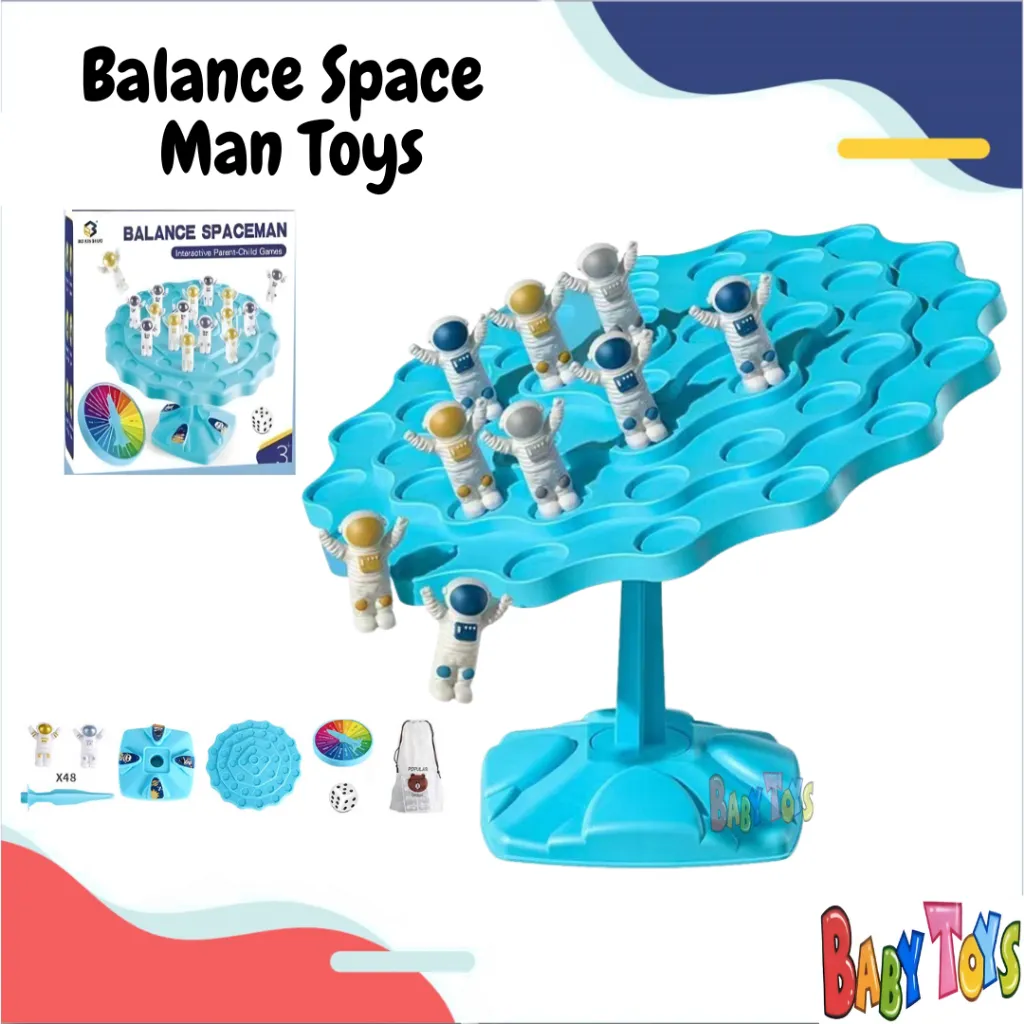 BabyToys Mainan Edukasi Anak Menyeimbangkan Astronot Matematika Family Game Spaceman Balance