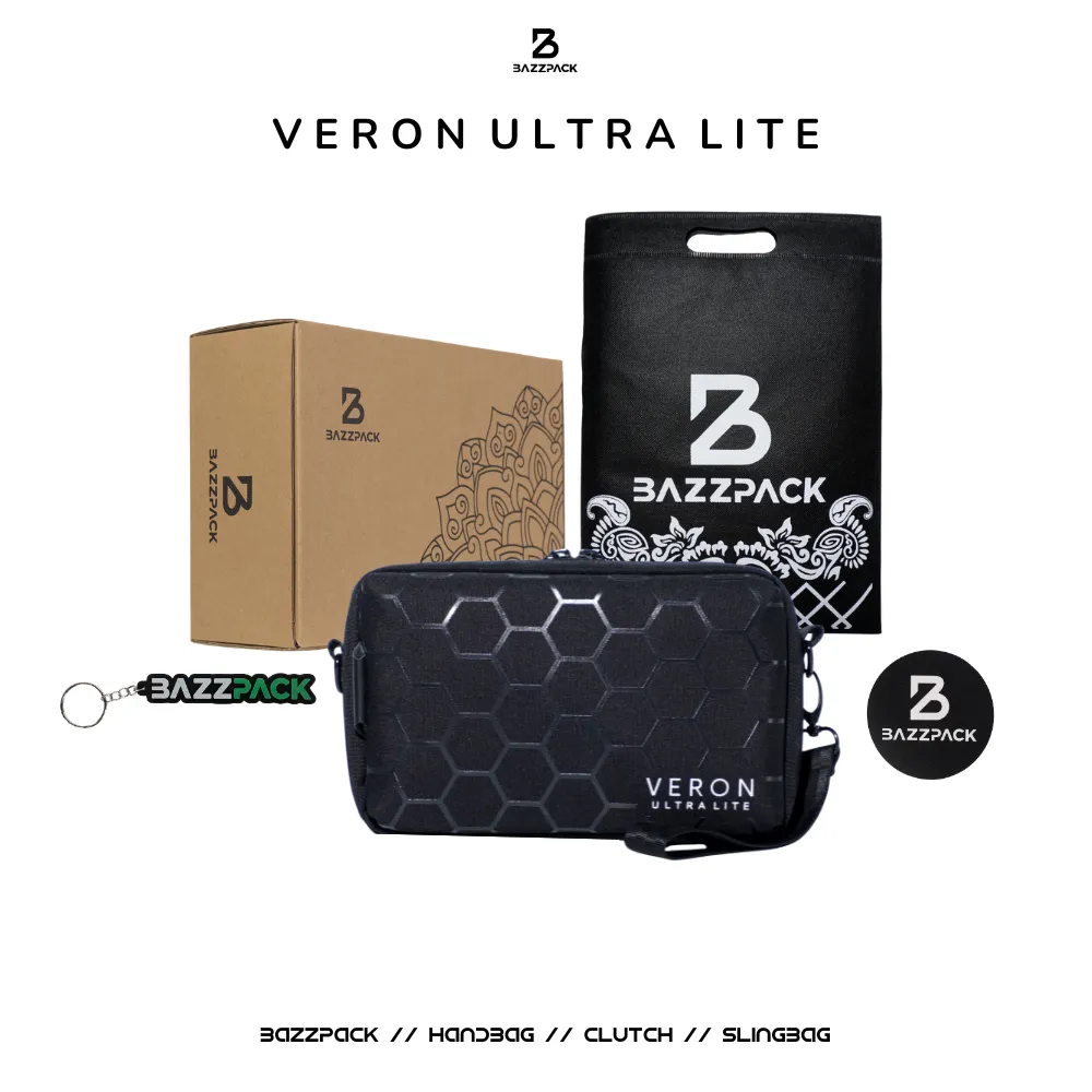 BAZZPACK | Handbag VERON ULTRA LITE Original | Exlusive Box | Tas Slingbag | Tas Clutchbag | Waterproof Dan Anti Bara Api