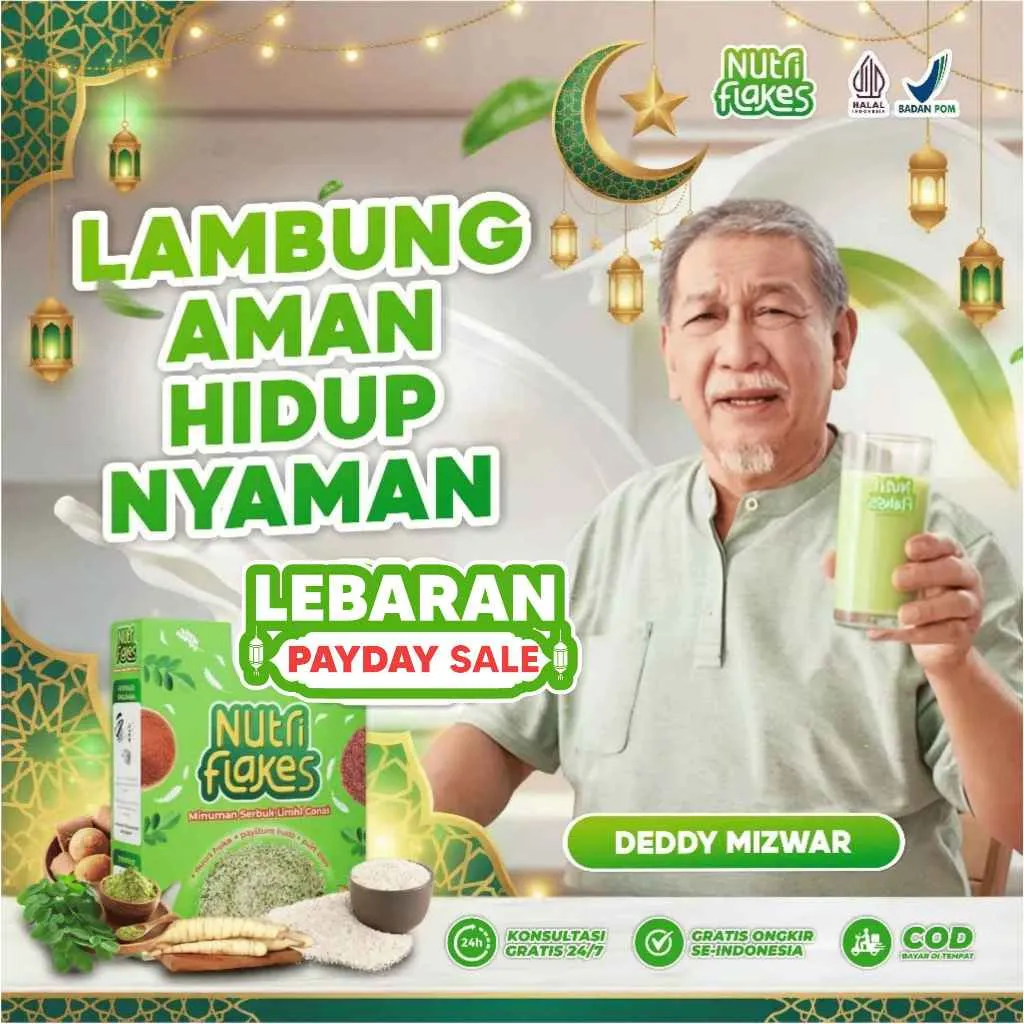 NUTRIFLAKES - Minuman Umbi Garut Solusi Atasi Maag Asam Lambung Gerd Tanpa Obat