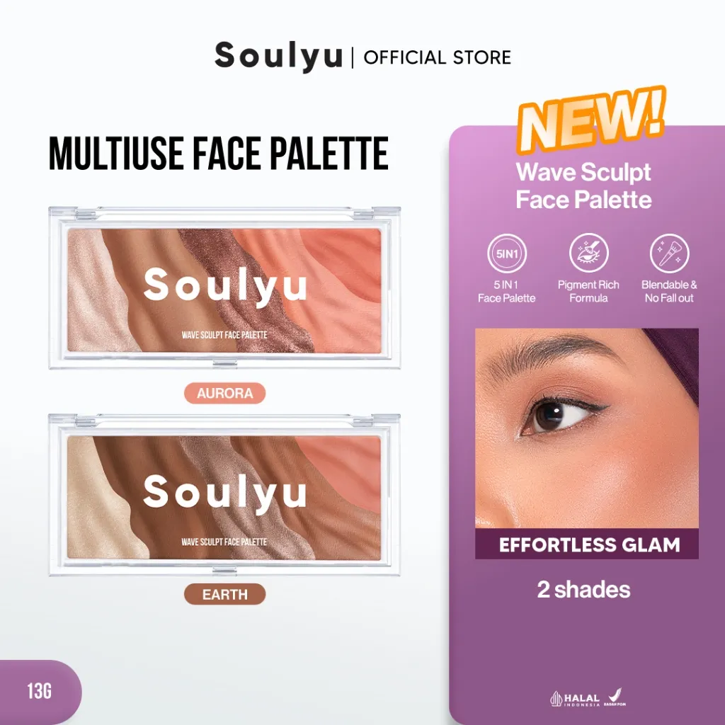 [NEW] Soulyu Wave Sculpt Face Palette - 5in1 Palette | Eyeshadow