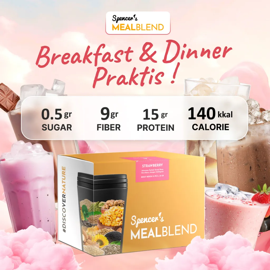 Spencer's MealBlend - Meal Replacement Nutrisi Alami Breakfast dan Dinner untuk Bantu Nutrisi Harian