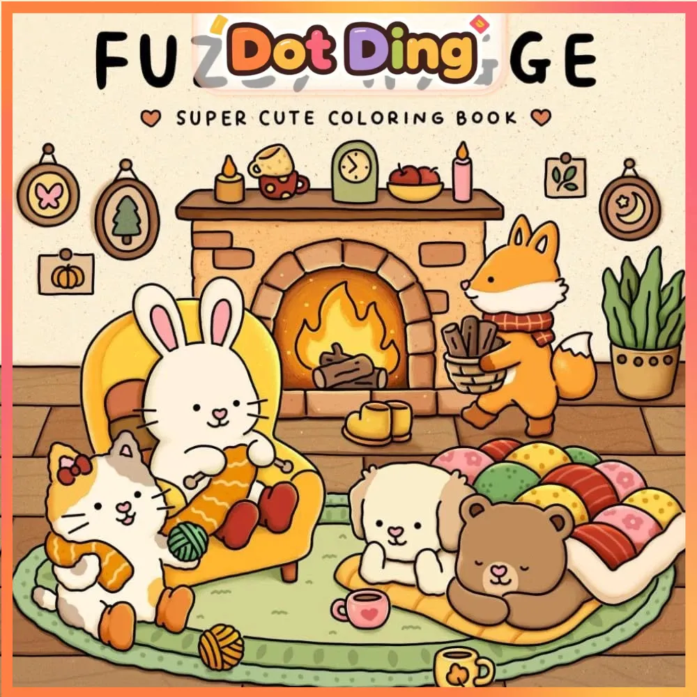 [DOTDING]Buku Mewarnai Anak 46/56 Halaman - Relaksasi & Terapi, Gambar Sederhana Pakai Spidol, Edukasi Seni untuk Pemula