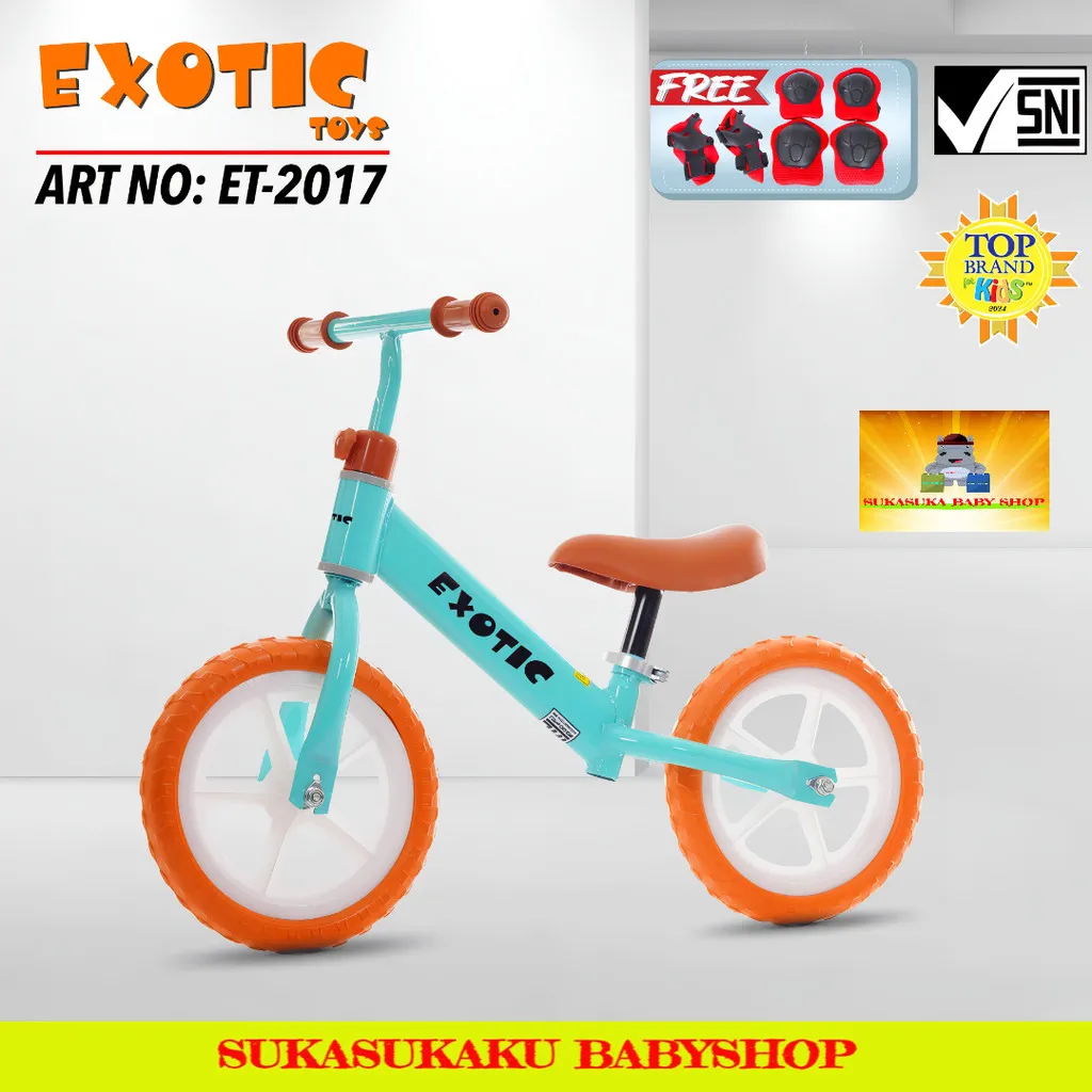 Sepeda Anak Balance bike Push Bike Tanpa Pedal EXOTIC ET 2017 / ET 2147 / ET 2004 Belajar Bersepeda Roda 2 Dua