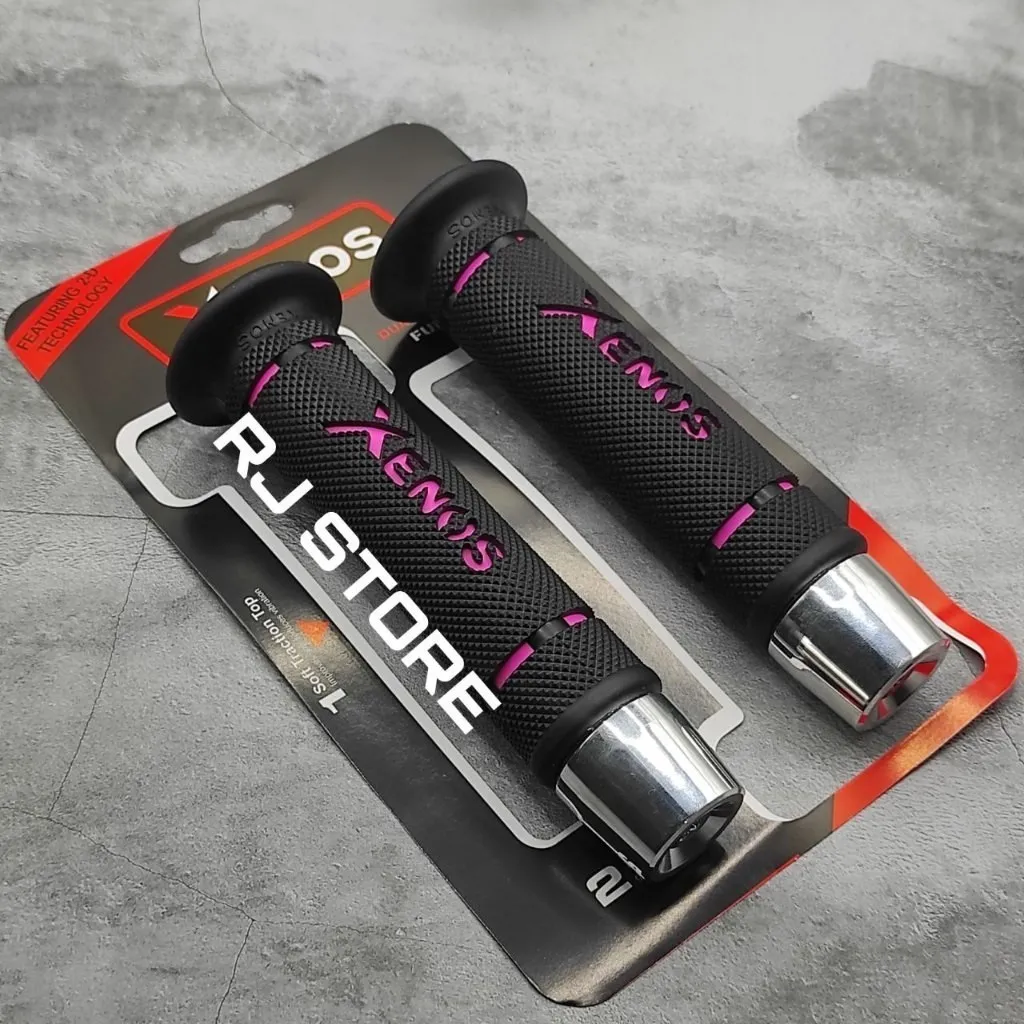 Paket 2in1 Handgrip Xenos Original Premium + Jalu Stang Full Chrome Universal Untuk Semua Motor