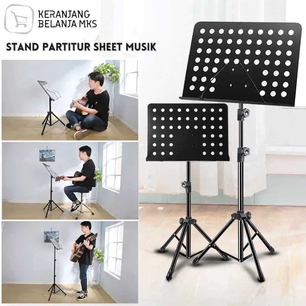 Stand Partitur / Stand Teks Lagu Pidaot Partitur Portable Folding Music Sheet Orchestra